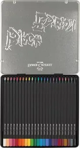 Pastelka Faber-Castell 116425 Black Edition, plechová krabička 24 ks